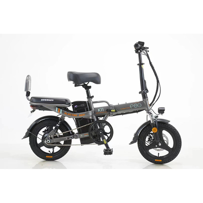 Внешний E Bike 20 дюймов складной электрический велосипед 48v 250w 25 км / ч Электрический велосипед с двигателем заднего узла